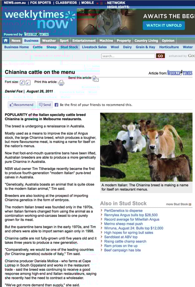 Tim Titheradge article